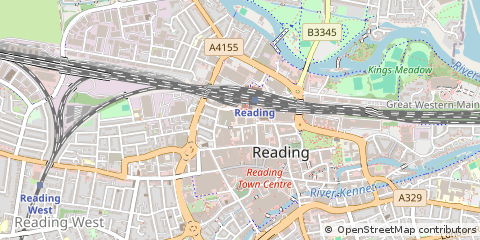 Map of Reading, Berkshire