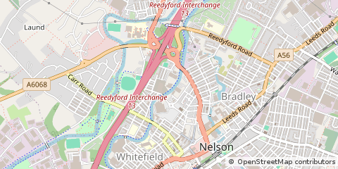 Map of Nelson, Lancashire