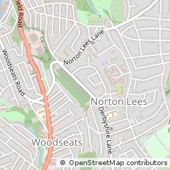 Map of Sheffield, South Yorkshire