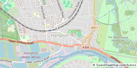 Map of Hampton, Greater London