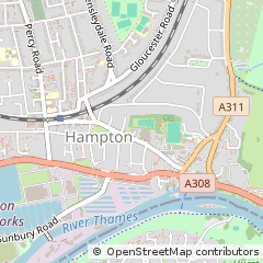Map of Hampton, Greater London