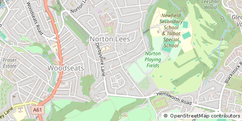 Map of Sheffield, South Yorkshire