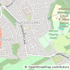 Map of Sheffield, South Yorkshire