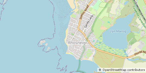Map of Rhosneigr, Anglesey