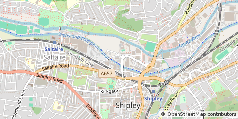 Map of Shipley, West Yorkshire