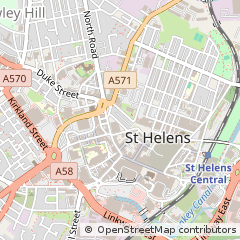 Map of ST. Helens, Merseyside