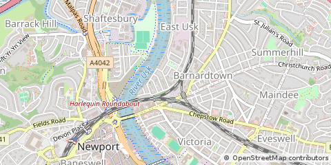 Map of Newport, Gwent