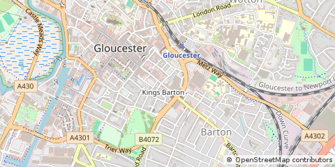 Map of Gloucester, Gloucestershire