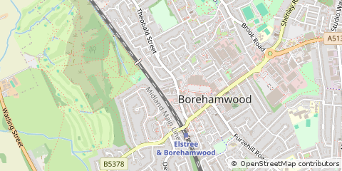 Map of Borehamwood