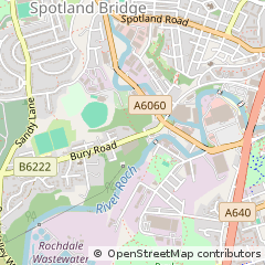 Map of Rochdale, Lancashire