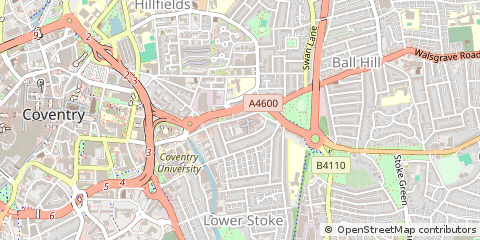 Map of Coventry, West Midlands