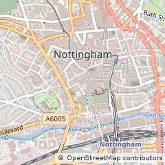 Map of Nottingham, Nottinghamshire