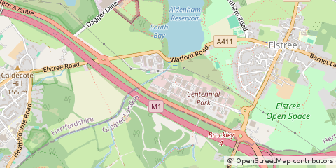 Map of Borehamwood, Hertfordshire