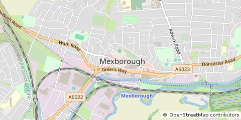 Map of Mexborough, South Yorkshire