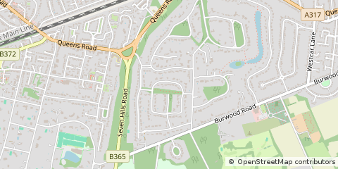 Map of Walton-on-Thames, Surrey