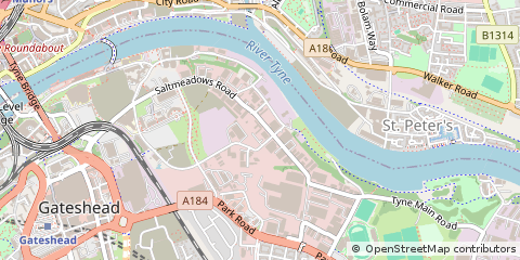 Map of Gateshead
