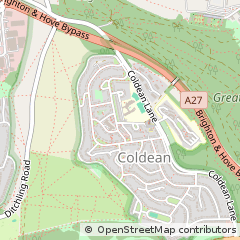 Map of Coldean, Brighton