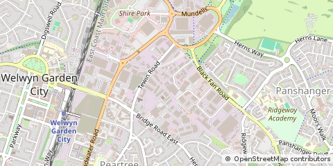 Map of Welwyn Garden City