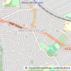 Map of West Wickham, Kent