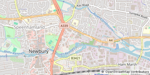 Map of Newbury, Berkshire