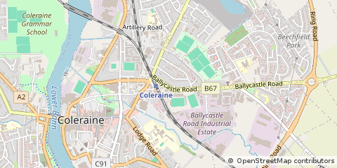 Map of Coleraine, County Londonderry