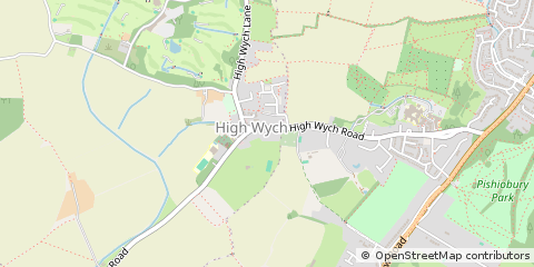 Map of Sawbridgeworth, Hertfordshire