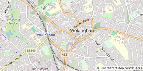 Map of Wokingham, Berkshire