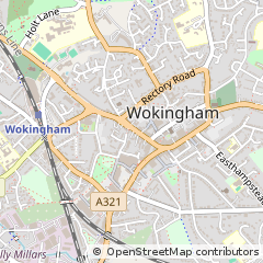 Map of Wokingham, Berkshire