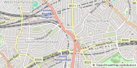 Map of Finchley Road, London
