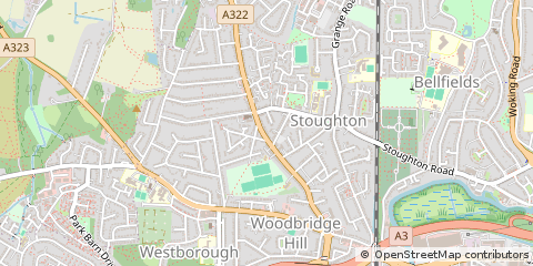 Map of Guildford, Surrey