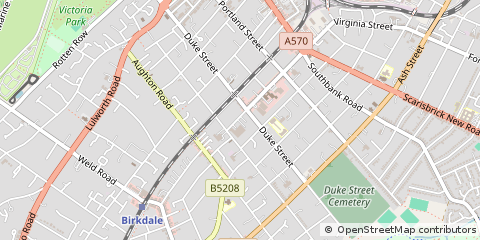 Map of Southport, Merseyside