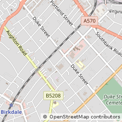 Map of Southport, Merseyside