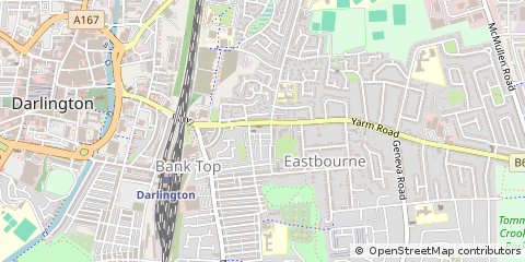 Map of Darlington, Co Durham