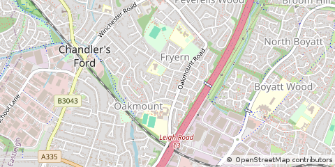 Map of Eastleigh, Hampshire