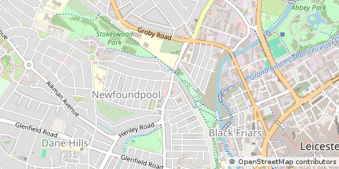 Map of Leicester, Leicestershire