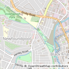 Map of Leicester, Leicestershire