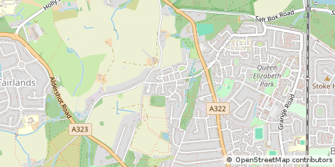 Map of Guildford, Surrey
