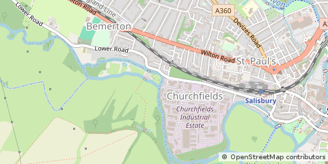 Map of Salisbury, Wiltshire