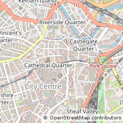 Map of Sheffield, South Yorkshire