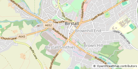 Map of Batley, West Yorkshire