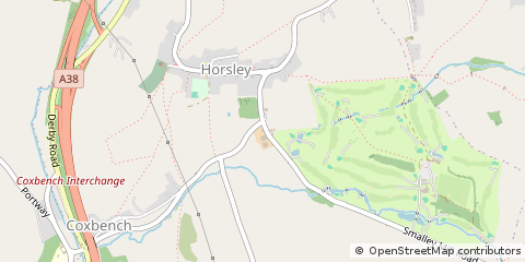 Map of Horsley, Derbyshire.
