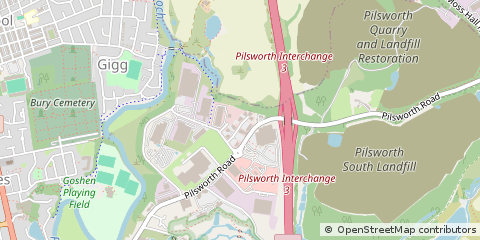 Map of Bury, Lancashire