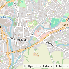 Map of Tiverton, Devon