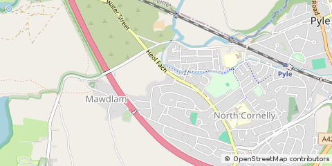 Map of Bridgend