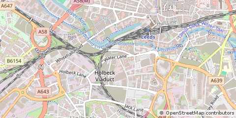 Map of Leeds, West Yorkshire