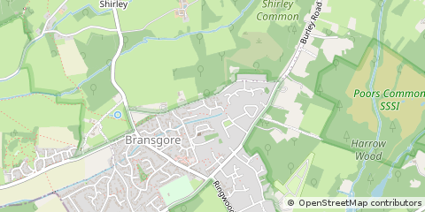 Map of Christchurch, Hampshire