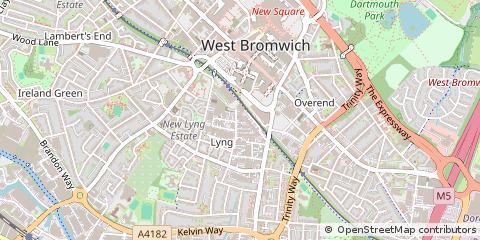 Map of West Bromwich
