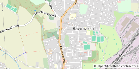 Map of Rotherham, South Yorkshire