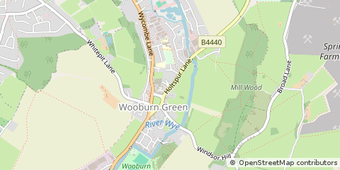 Map of High Wycombe, Buckinghamshire