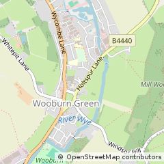 Map of High Wycombe, Buckinghamshire